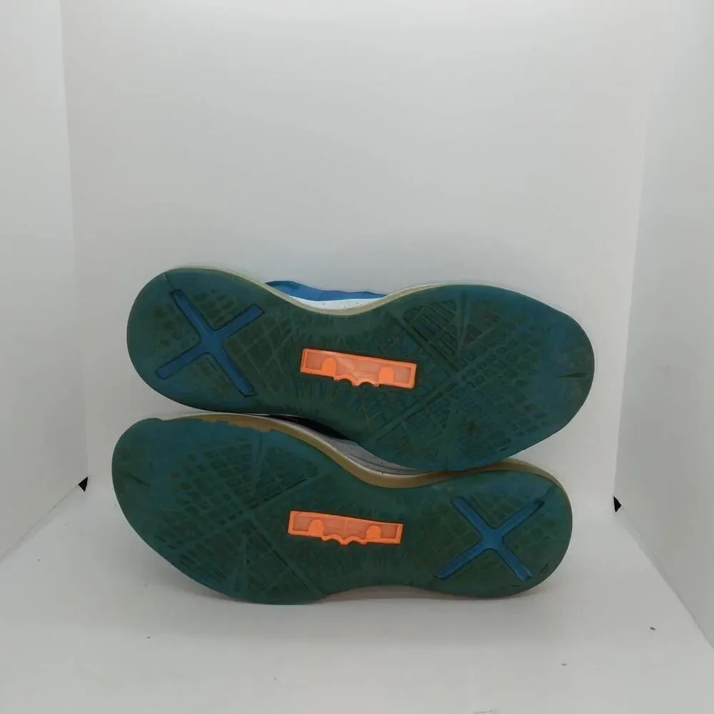 Nike Lebron X GS Boys Blue & Orange Sneakers - Size 5.5Y AWESOME!